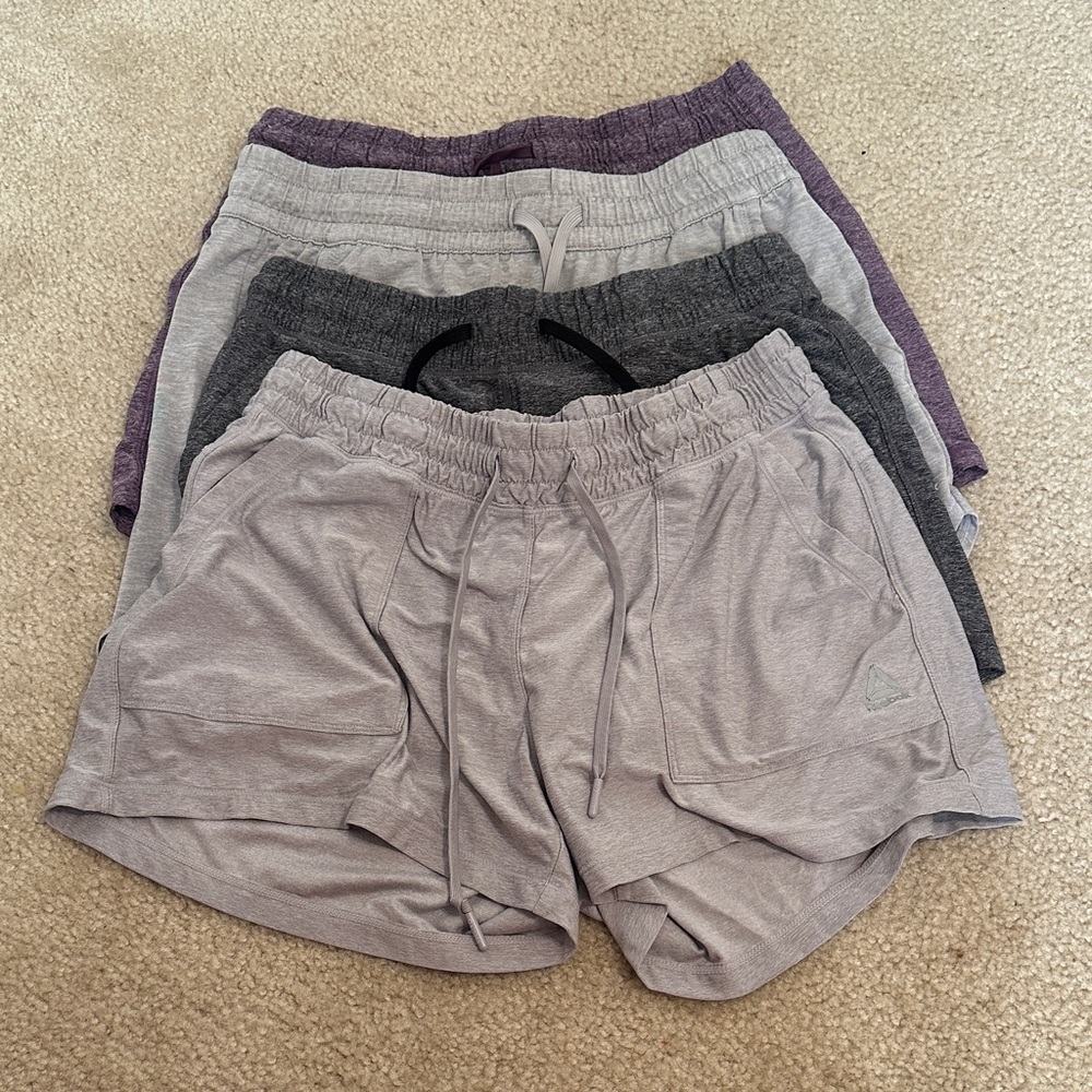 Reebok Women's Athletic Shorts - Gray and Purple